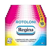 Rotoloni Regina - 42 Maxi Rotoli di Carta Igienica, 500 Fogli a 2 Veli