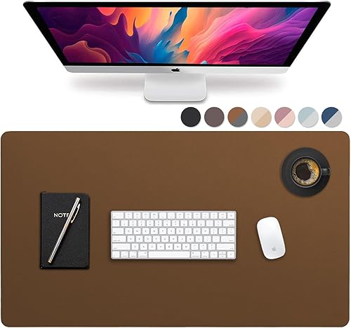 Miniatura 7 de Vine Creations Tapete de Escritorio de Cuero Grande 44" x 22", Tapete Protector de Escritorio, Almohadilla de Escritorio de Cuero PU, Almohadilla
