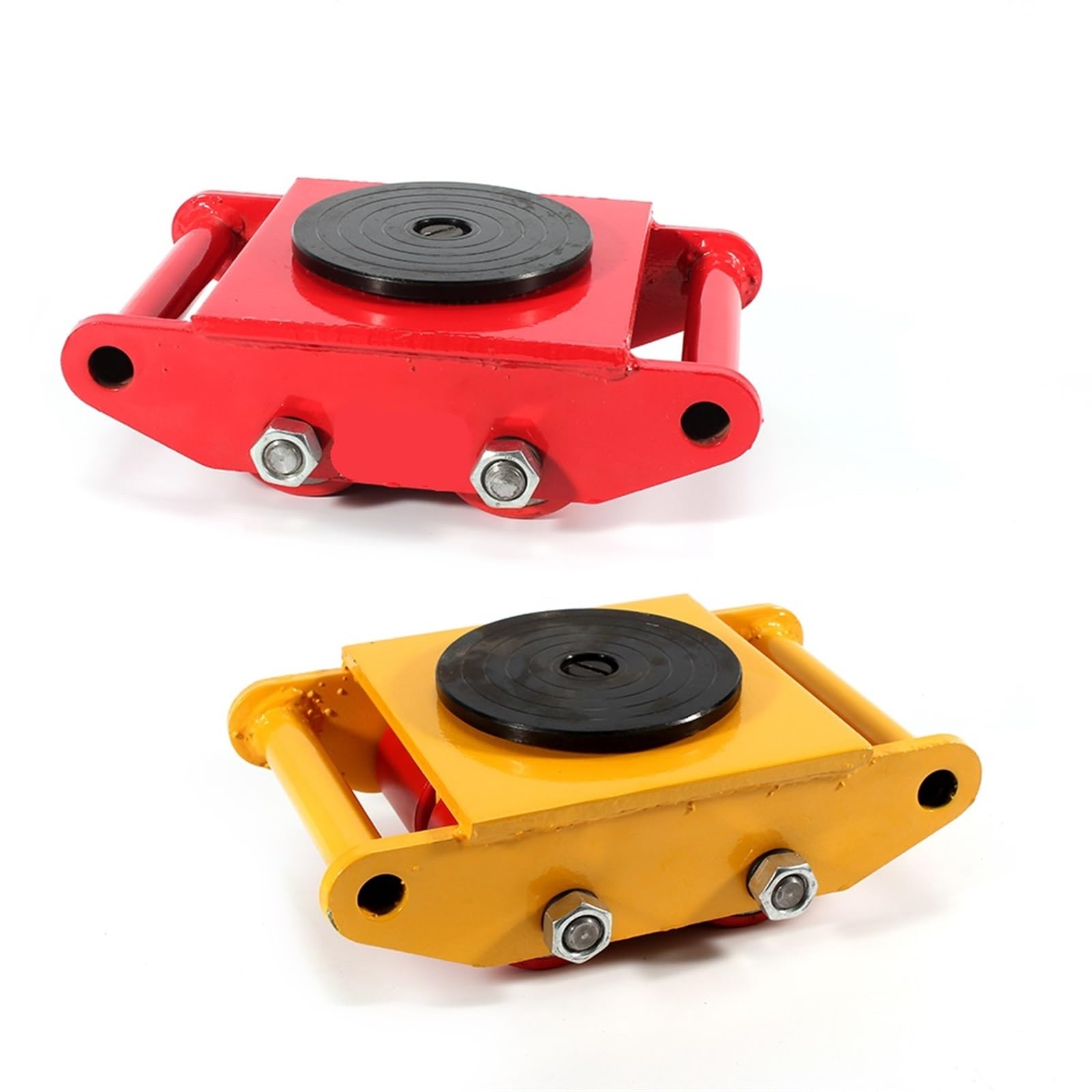 płozy do transportu maszyn, Przenośnik maszyn przemysłowych 360°, obrotowy wózek do przenoszenia, rolkowania, o dużej wytrzymałości, 13200 funtów(Red)