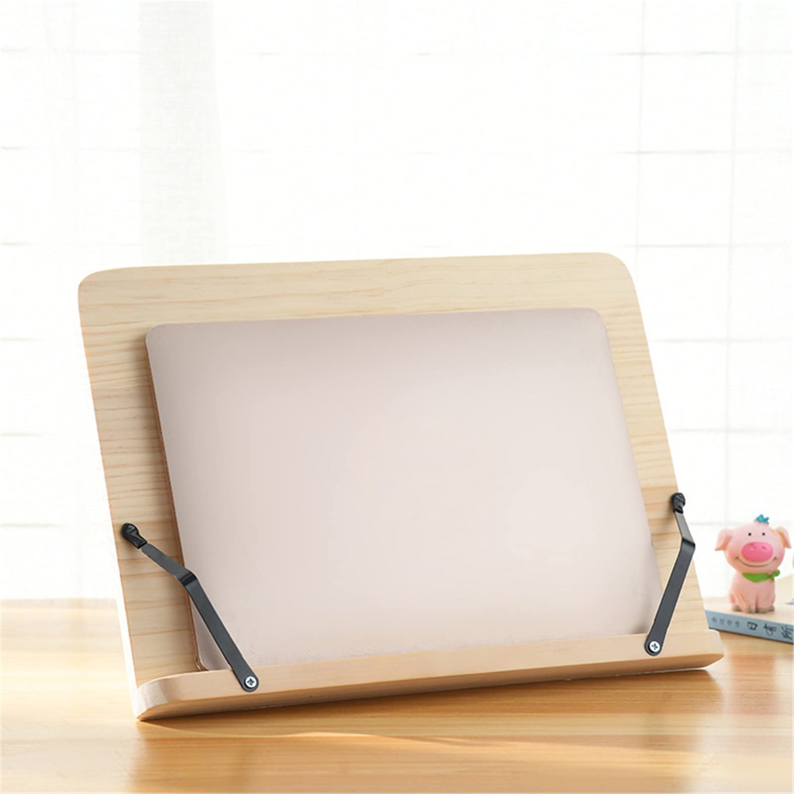 Boek Stand Verstelbare Houder Pagina Paperclips Lade Kookboek Leerboeken Bureau Draagbare Plank Hout Vaste Leesrek Gift Gift