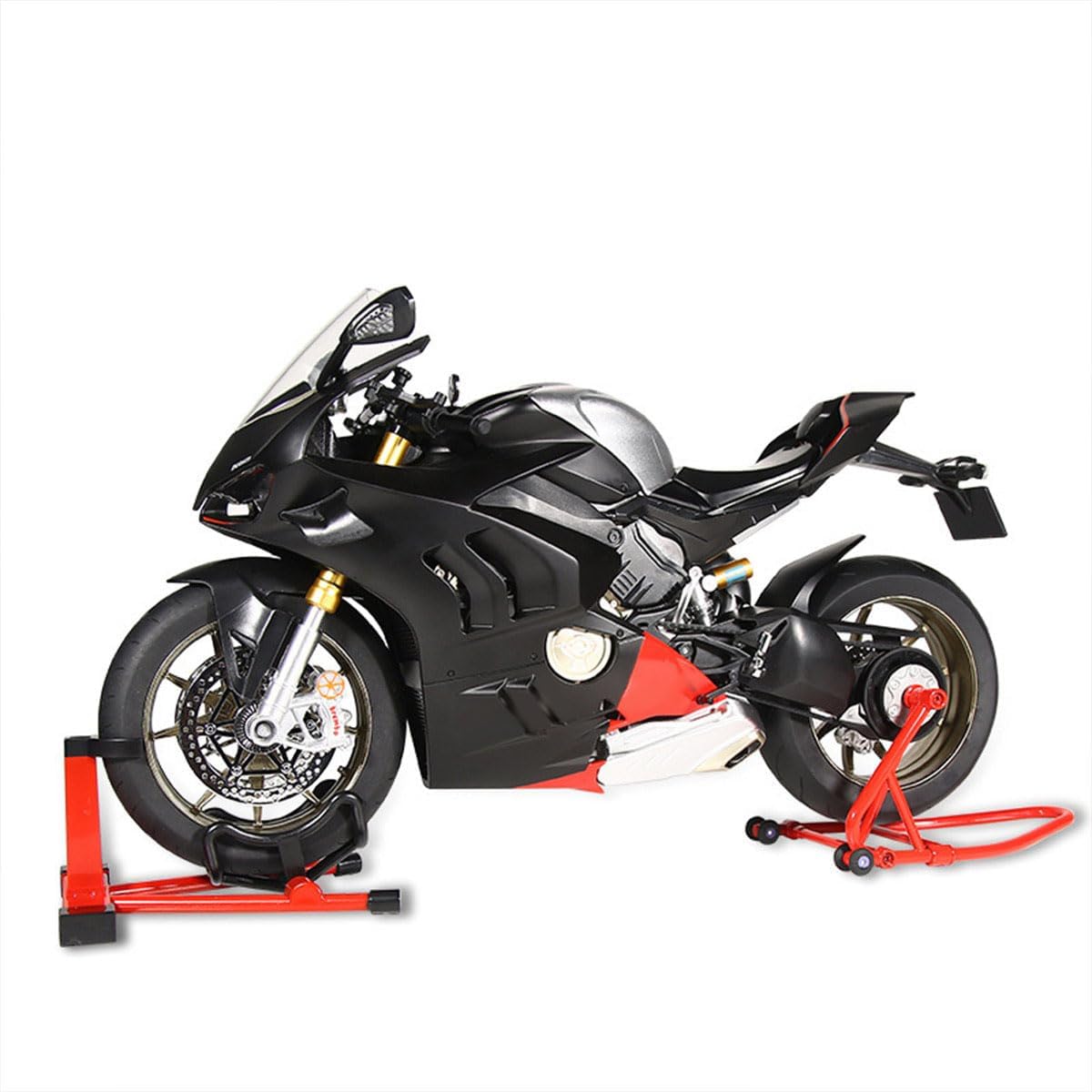 1/6 Motorcycle with Lights Sound, Alloy Realistic Mechanical Dynamic Motorbike Model, Simulation Bike with Ignition System Smoke Spray, Vehicle Christmas Birthday Gift