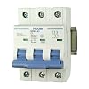 ASI AC Miniature Circuit Breaker - 3 Pole DIN Rail Mount 6 Amp 480 Volt Unit with Shock-Proof Terminations, Trip Curve C, L1, L2, L3 and Neutral Three-Phase Circuits