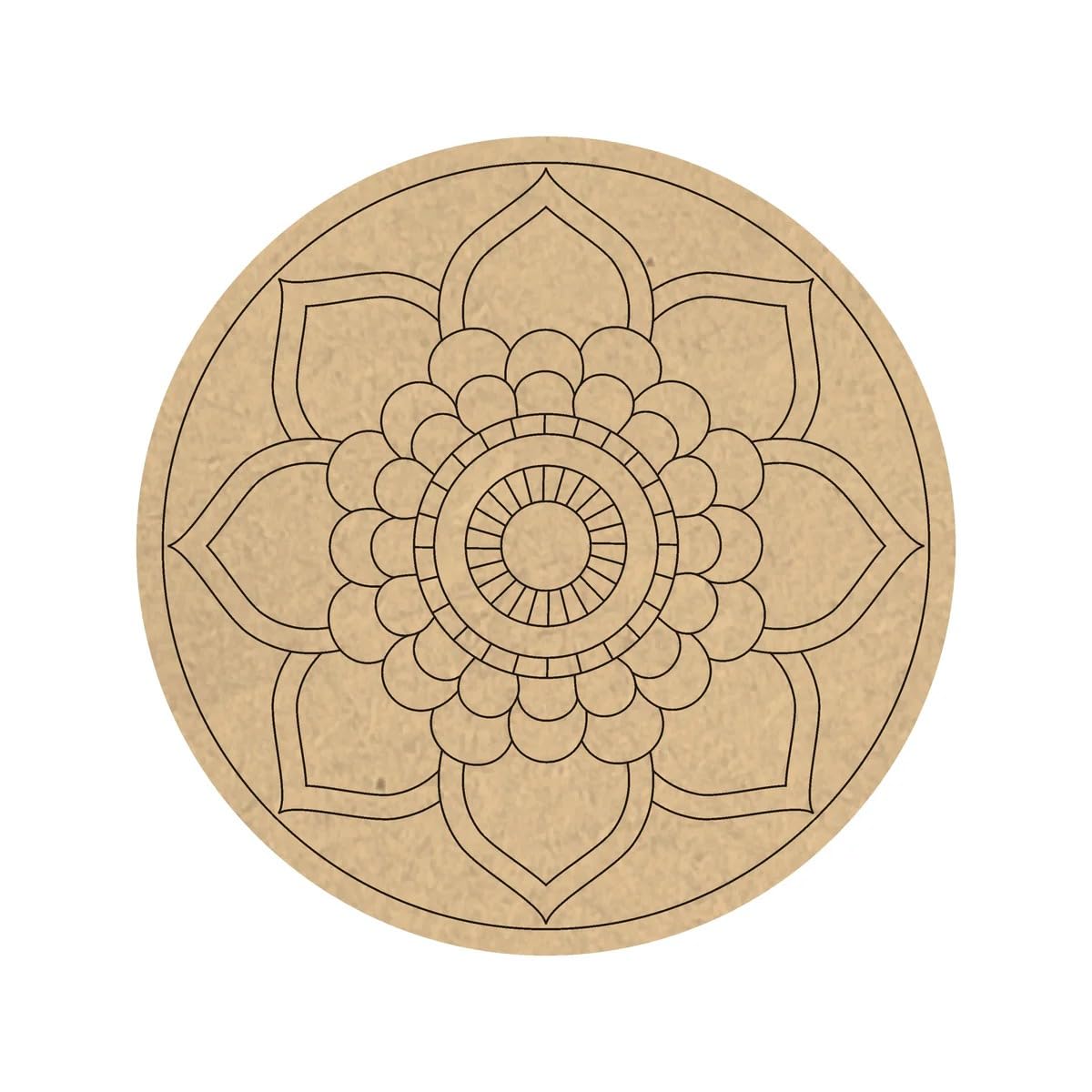 Round MDF Mandala Art Board, Pre-Printed Floral Design, DIY Craft Base for Painting Wood Burning, Home Décor & Creative Craft Activities 3 WAB-S-4 In-image-17