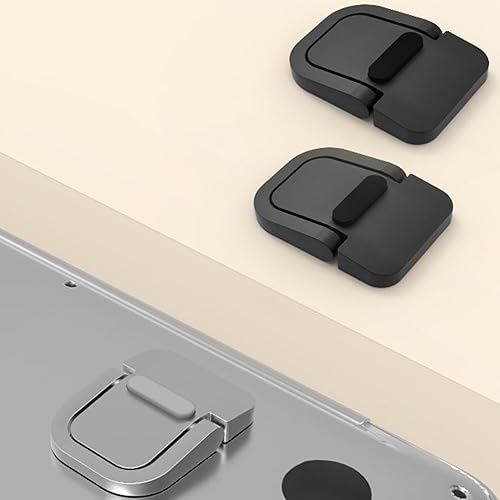 Miniatura 9 de 2 soportes para portátiles, soporte para teclados de computadora portátiles para escritorio, autoadhesivo, invisible, pies plegables para portátiles