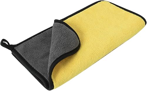 Toallas absorbentes de agua para perros, gatos, nanofibra, secado rápido, bata de baño para mascotas, color amarillo, talla S