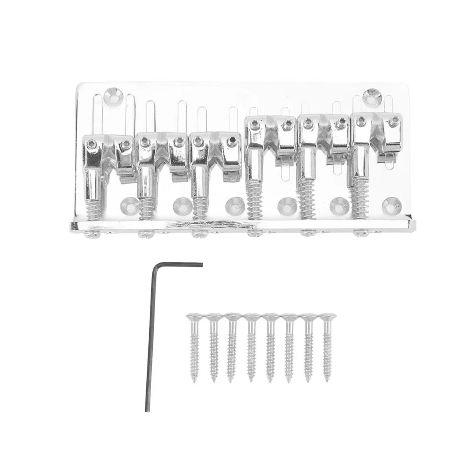 Puente Para Bajo Eléctrico Y Pieza Trasera De Aleación De Aluminio Adecuado Para Piezas De Repuesto De Guitarra | Puente de guitarra(Silver)