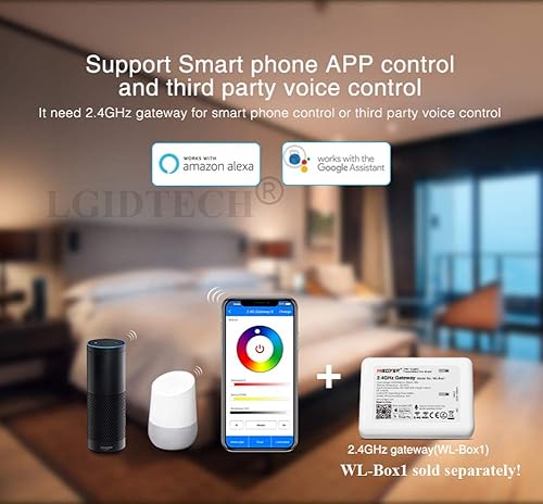 Miniatura 5 de LGIDTECH FUT108 4W E14 LED 2.4GHz Bombilla de vela AC100-240V RGB+CCT Color y temperatura cambiable, función de memoria. Control de aplicación para