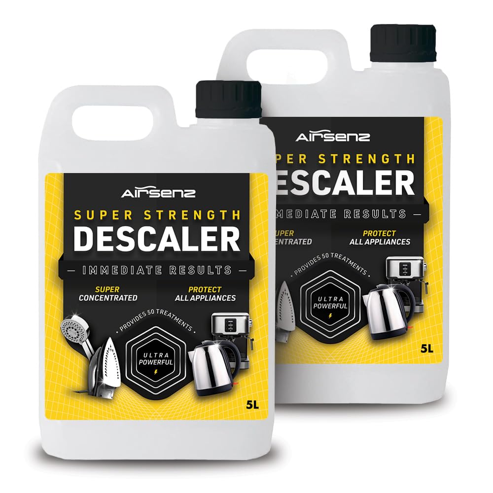 2 x 5L Airsenz Super Strength Descaler - Use on Kettles, Irons, Coffee Machines and More - Instantly Eliminates Limescale