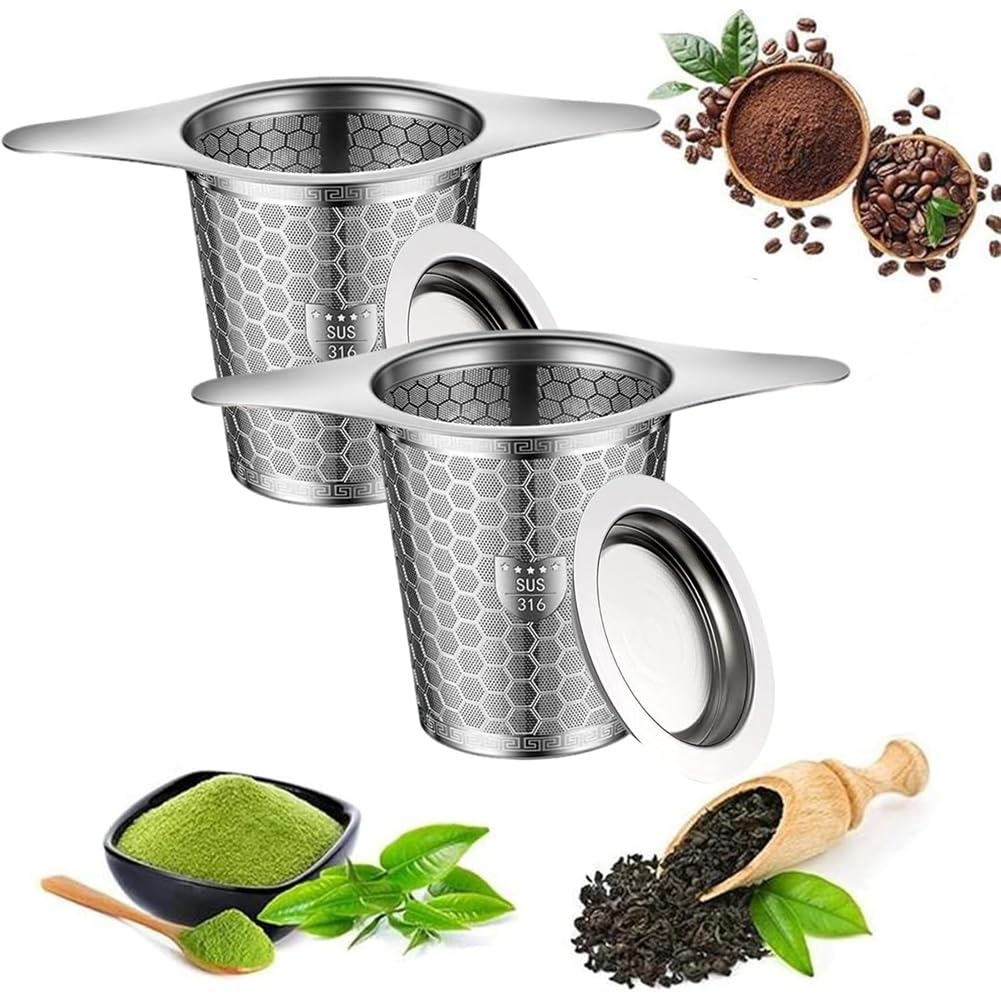 CTRLZS 2 Pack Stainless Steel Tea Infuser Tea Infuser for Loose Leaf Tea Tea Steeper for Loose Tea