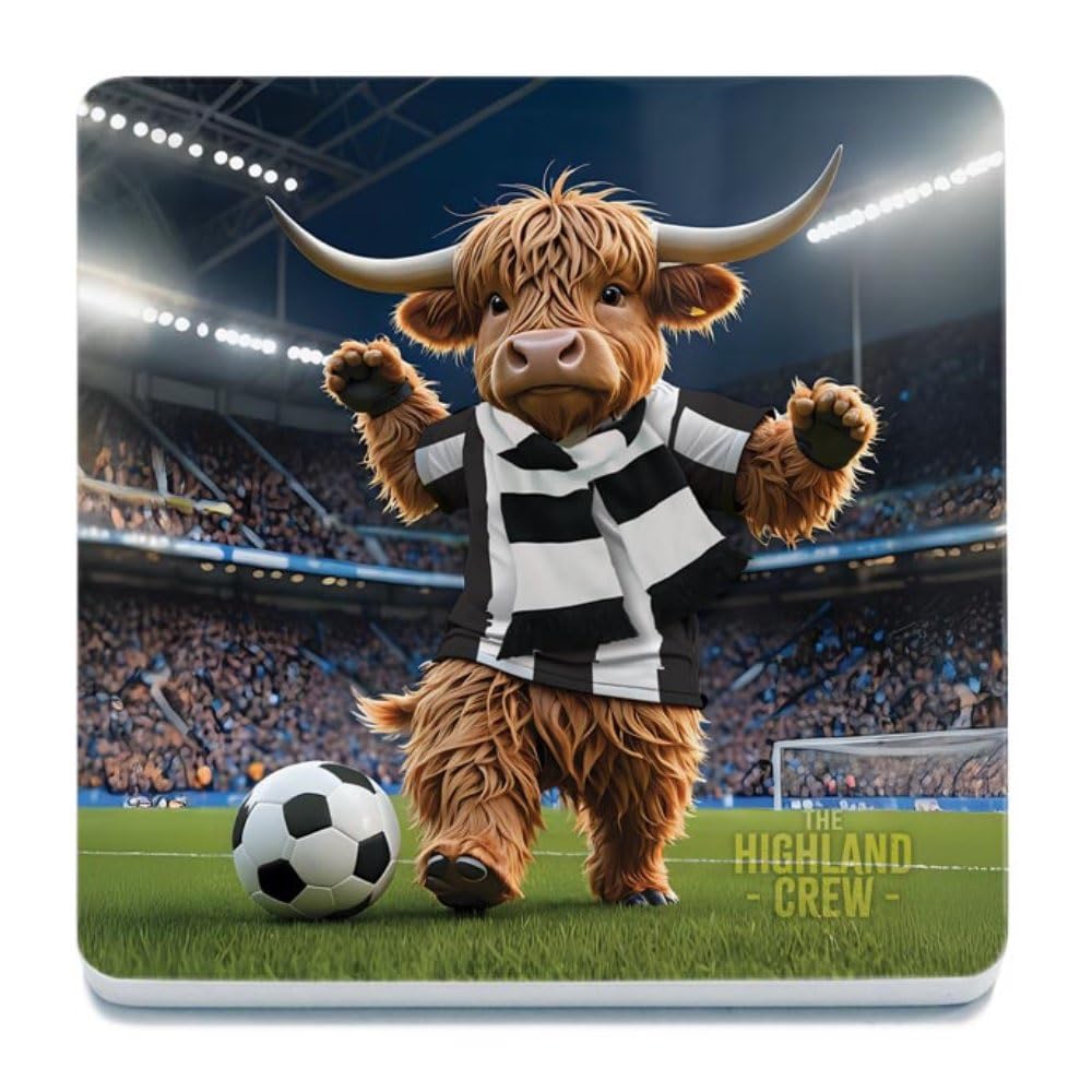 Decorative Coaster (10 x 10 cm) - Highland Crew (Football - Black Scarf)