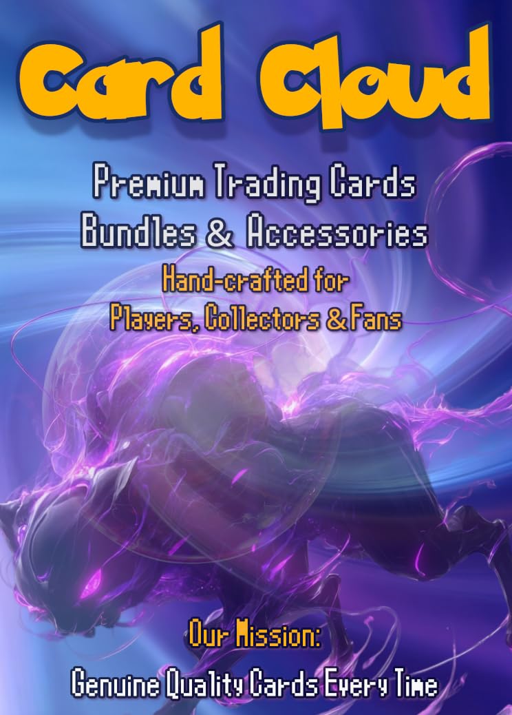 Premium 50 Assorted Trading Cards Bundle - Includes Holo & Shiny Cards + Card Cloud Insert, Multicolored, Small - Image 3