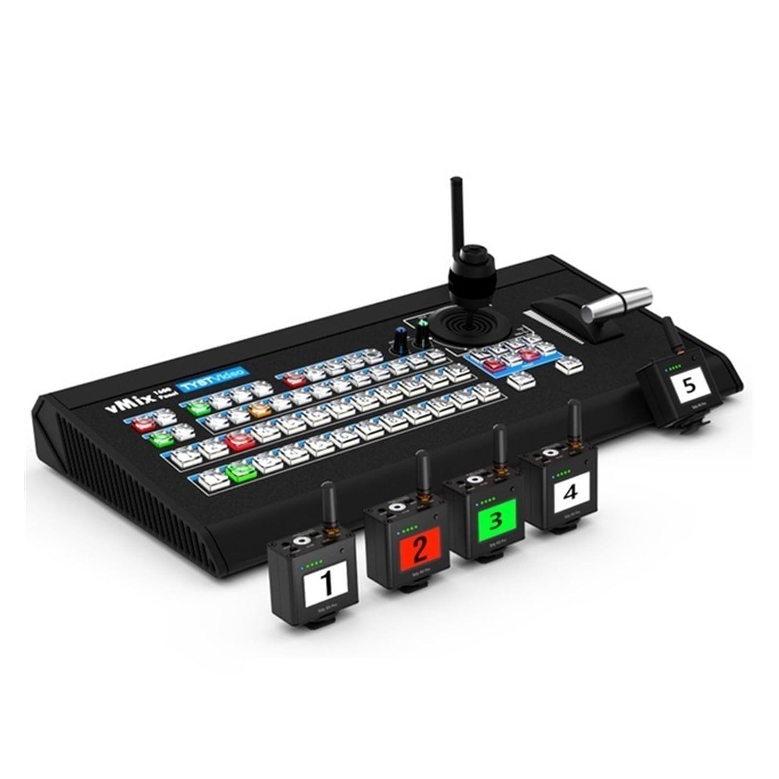 Interruttore video, Video 1600 Panel Wireless Director Switcher Controllo PTZ for la registrazione di trasmissioni in streaming live per uffici domestici, data center(Mini Switcher)