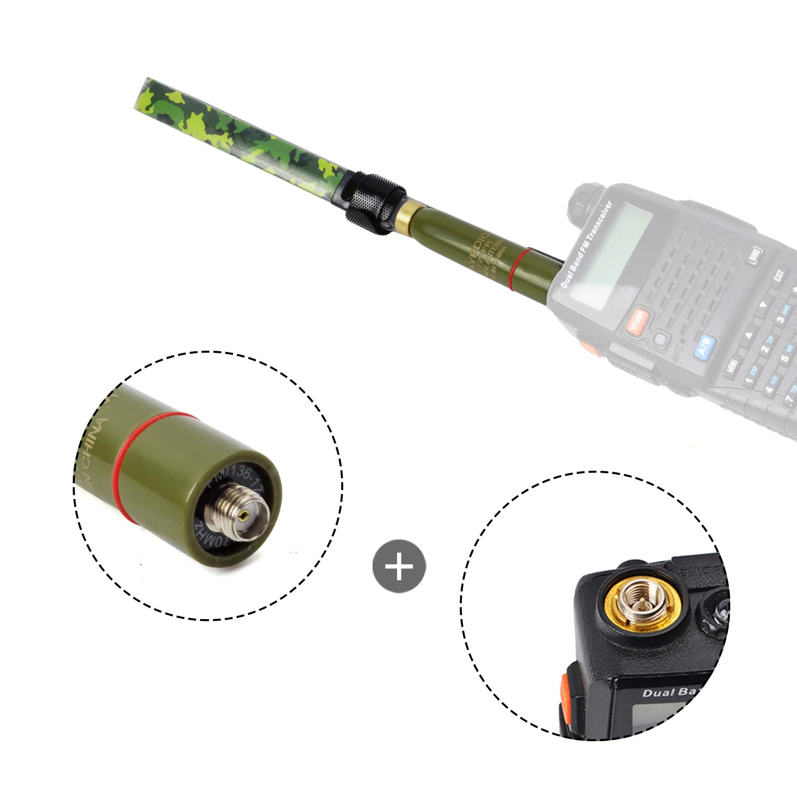 Amazon | TWAYRDIO 144/430MHz デュアルバンド 無線アンテナ