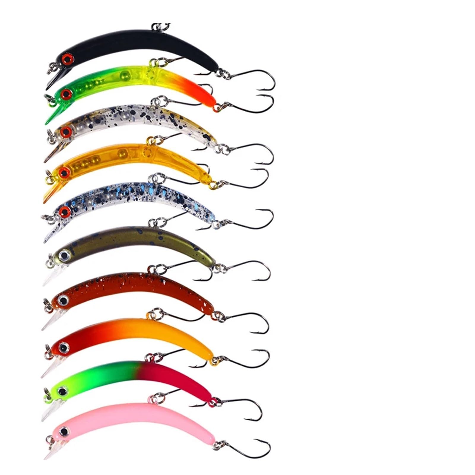 1 pièces leurre de pêche méné Flottant 4 cm .5g Mini appât Dur Artificiel Crochet manivelle Wobbler Truite brochet Bar