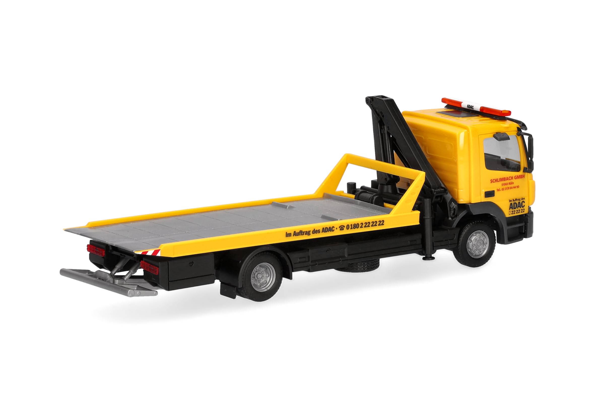 Herpa Modellino Camion Mercedes-Benz Atego carro attrezzi ADAC, scala 1:87