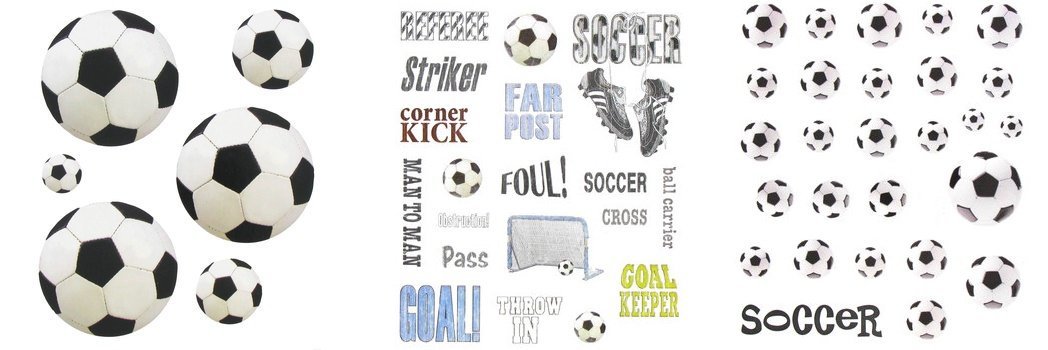 Autocollants football enfant et planche sticker ballon pour scrapbooking