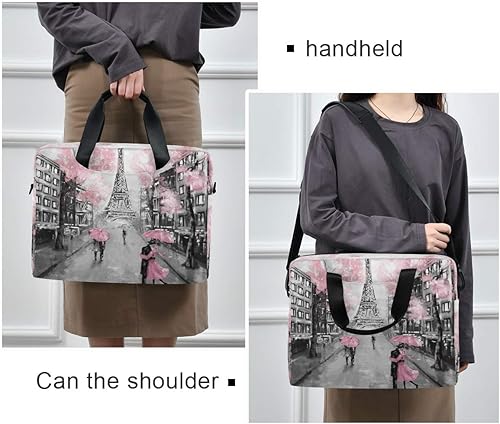 Miniatura 5 de ALAZA Art Paris - Maletín para portátil de la Torre Eiffel con asa de correa, 13, 14, 15.6 pulgadas