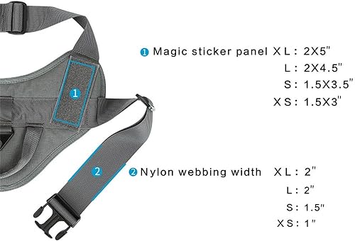 Vista 12 de EXCELLENT ELITE SPANKER Chaleco táctico para perro, arnés de entrenamiento de servicio de patrulla militar, arnés ajustable de nailon sin tirones