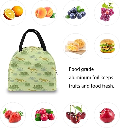 Miniatura 7 de Dinosaurs Retro Lunch Bag Insulated Lunch Box for Men Women Lunch Tote Bag Leakproof Meal Prep Bag Cute Lunchbag Lunchbox Mint Lunch Bags for Work