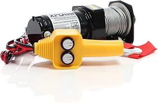 XPOtool Electric Cable Winch 907kg 12V Winch Haulage with 12.5m Steel Cable 1hp Motor Winch Offroad