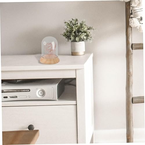 Miniatura 4 de Uonlytech 2 unids plata flor noche luz de alambre de cobre lámpara luciérnaga luces cúpula lámpara de alambre de cobre luces decorativas hadas luces