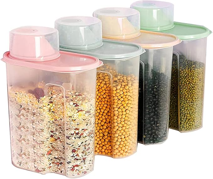 Contenitori Ermetici Per Cereali 2 Pezzi | Dispenser Con Misurino | Plastica Per Riso E Pasta - Foto 9