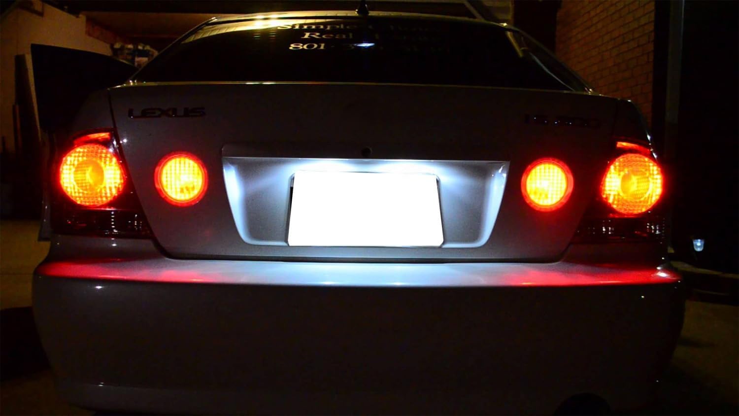 iJDMTOY OEM-Fit 3W 18-SMD Xenon White Full LED License Plate Light Kit Compatible with Lexus is GS ES RX HS, Compatible with Toyota Prius Camry, Scion tC, etc