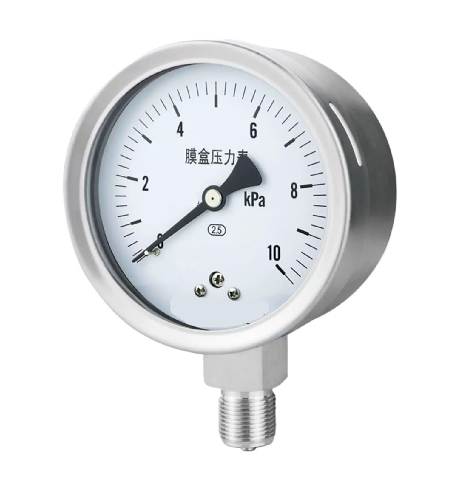 Manómetro de diafragma acero inoxidable YE100BF bajapresión(0-2.5KPa)