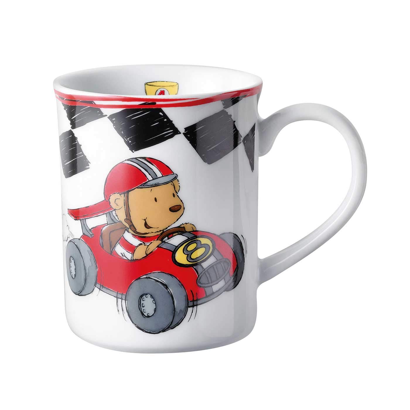 Puresigns Kindergeschirr Set 7-teilig QUICK, Keramik Geschirr & Edelstahl Besteck für kleine Helden - kindgerecht & spülmaschinenfest Fantasievolles Besteck