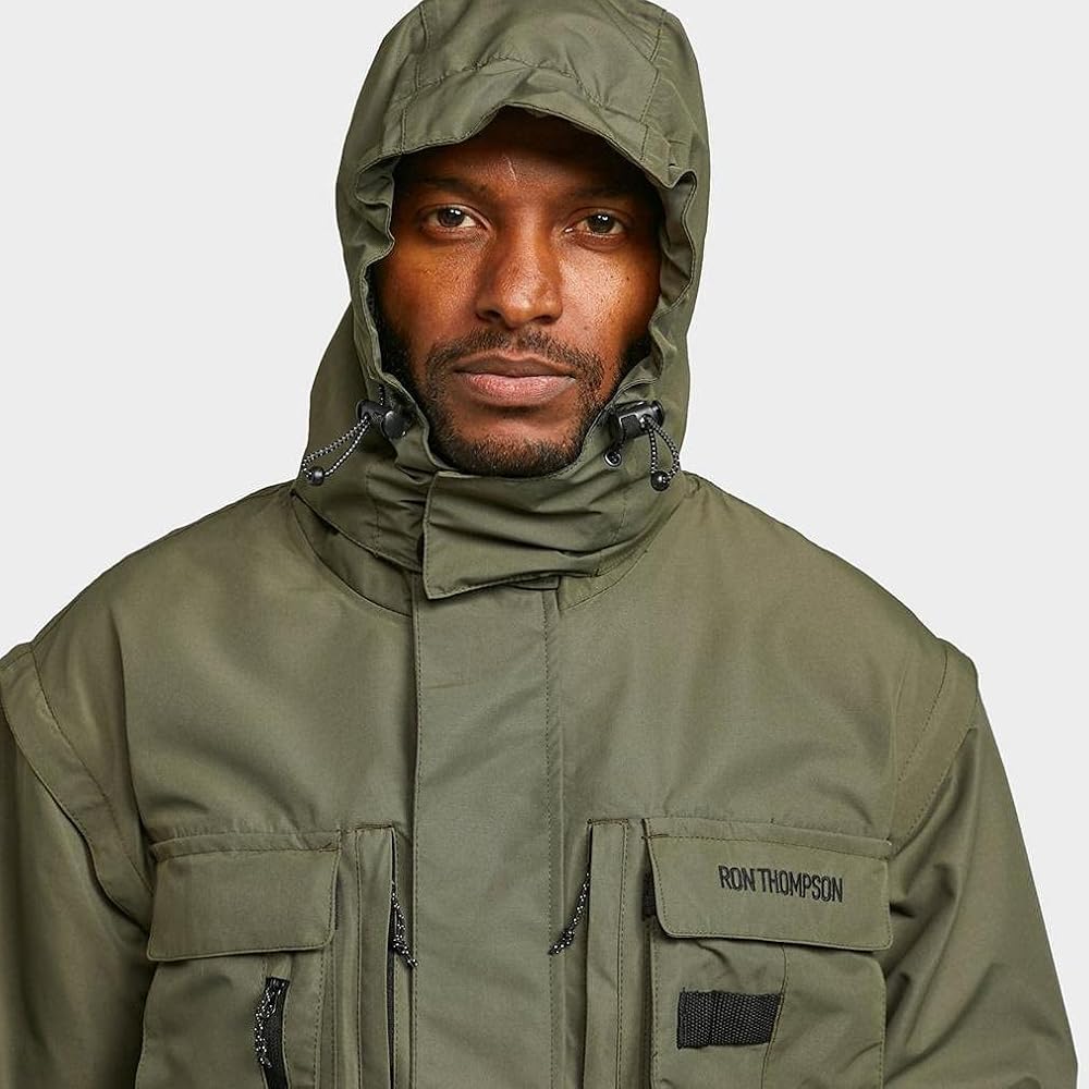 Gilet Veste De Pêche Ron Thompson 2 En 1 - Taille L - Vert - Multi Poches