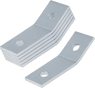 6 Pack 30 Degree Angular Fitting, 2 Hole Strut Corner Bracket for 1-5/8" Strut Channel, 150 Degree Inside Angle Connector Obtuse Metal Corner Brace, ThicknessL 5.7 mm, Electrogalvanized Steel