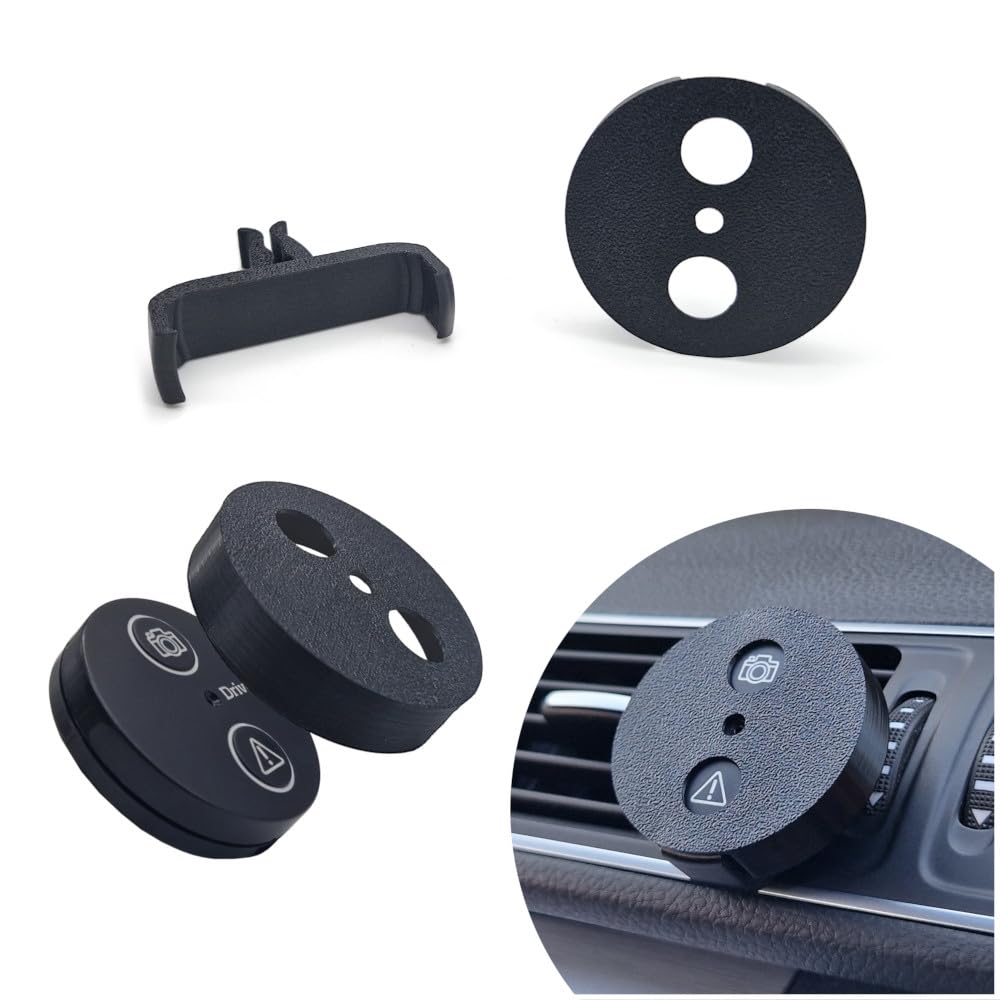 Kstar Lüftungsgitter Halterung + Tarnkappe/Abdeckung kompatibel für den Needit Drive One Blitzerwarner - Robuste Halterung zur Befestigung am Lüftungsgitter. UV- und hitzebeständig. Made in Germany.