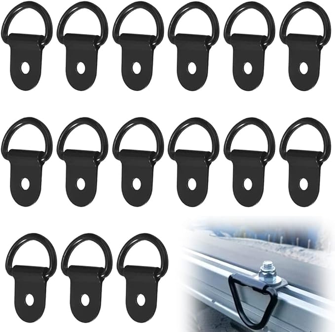Covzoe 20 Anelli Di Ancoraggio In Acciaio Inox Nero – Punti Fissaggio Per Garage, Moto, Camper E Rimorchi - 6