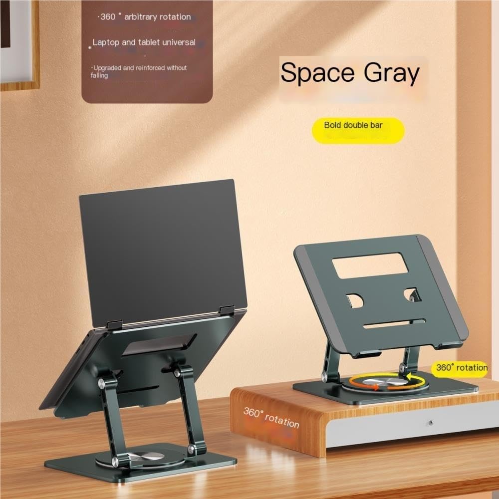 Supporto for laptop pieghevole in alluminio girevole a 360 gradi for tablet