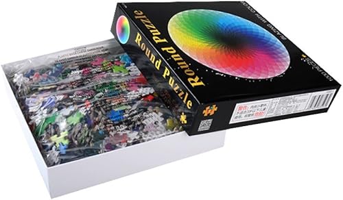 Miniatura 6 de Rompecabezas redondo con diseño de paleta arco iris (1,000 piezas), juego intelectual para adultos y niños