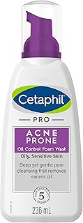 Cetaphil Pro Acne Prone Oil Control Foam Wash 236ml, Deep Cleansing formula, Excess Oil Removal, For Acne Prone Skin, Soa...
