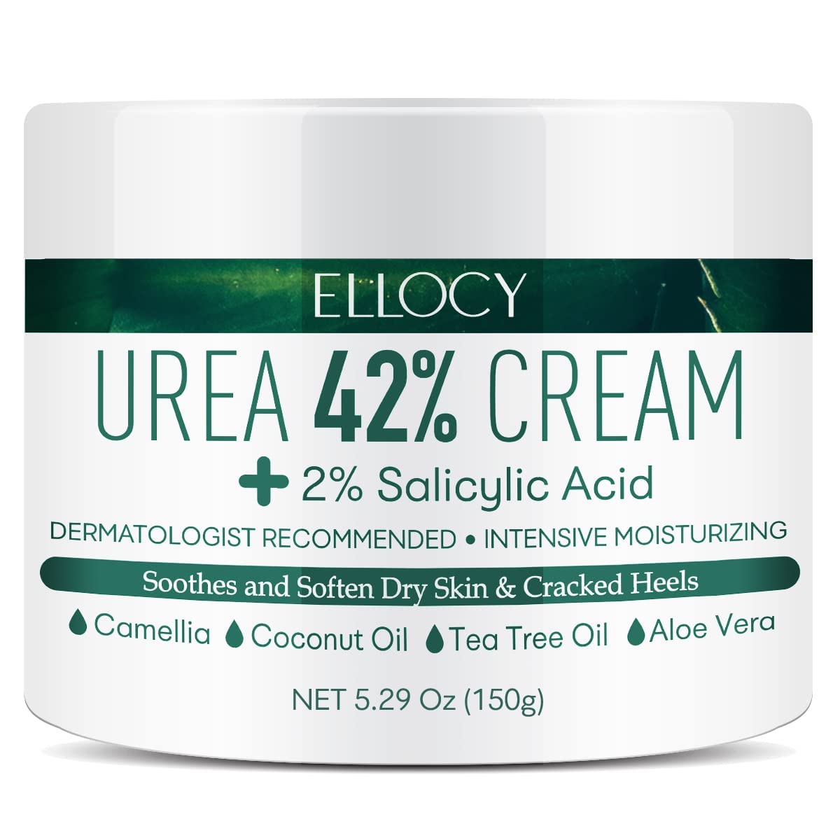Ellocy Urea 40% Foot Cream Plus Salicylic Acid 120ml, Best Callus Remover - Moisturises and Rehydrates Feet, Knees & Elbows - For Thick, Cracked, Rough, Dead & Dry Skin