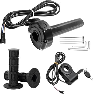 Full Twist Throttle for Ridstar Q20, Surron Throttle with Ignition Switch, Ebike Throttle Grips Cable Kit Compatible with Ridstar Q20 Electric Dirt Bike
