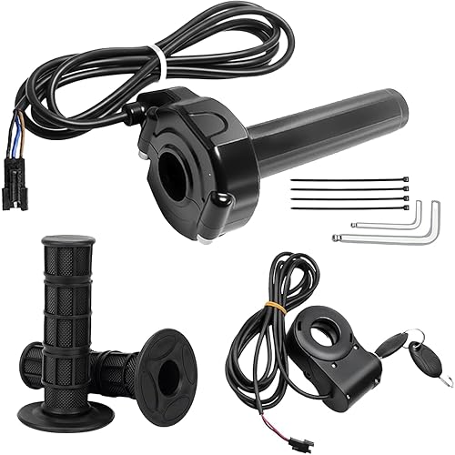 Ridstar Q20 Full Twist Throttle with Rolling Bearing, Ebike Throttle Grip Cable Kit Compatible with Ridstar Q20 Electric Dirt Bike