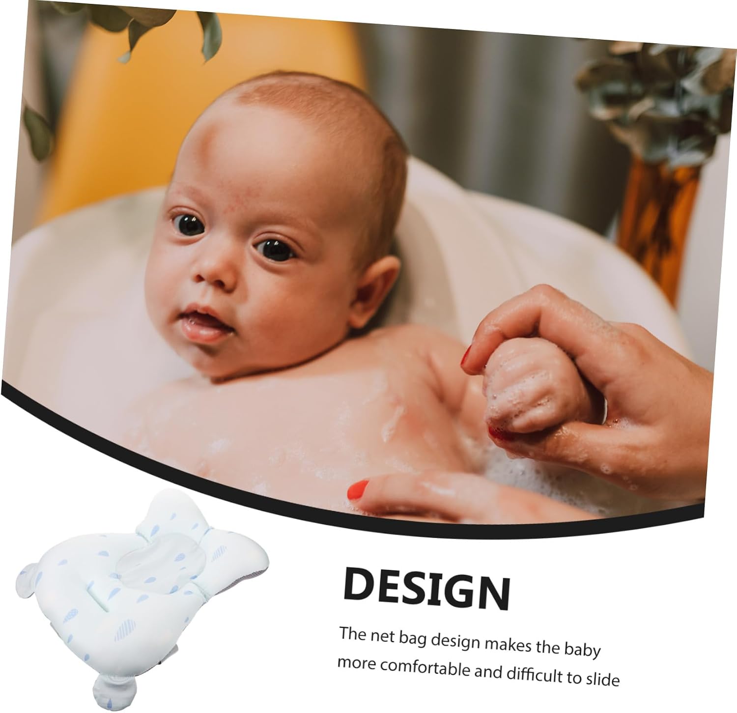 Bath Supporter Floating Bath Cushion for Boy Girl Secure Bathtub Shower Mat Comfortable Bathing Accessory Design