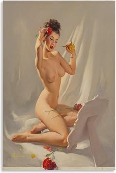 American Artist GIL ELVGREN Vintage Pin-up Girls Perfection Posters for Room Aesthetic Canvas Painting Posters And Prints Wall Art Pictures for Living Room Bedroom Decor 08x12inch20x30cm Unframe-st