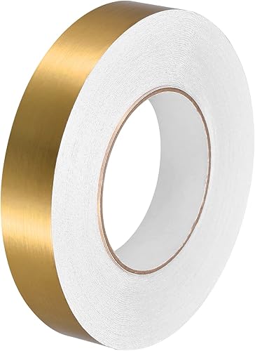 uxcell Adhesivo autoadhesivo de aluminio de 0.98 pulgadas x 164 pies, tira de cinta de sellado de huecos, impermeable, autoadhesiva para pared,