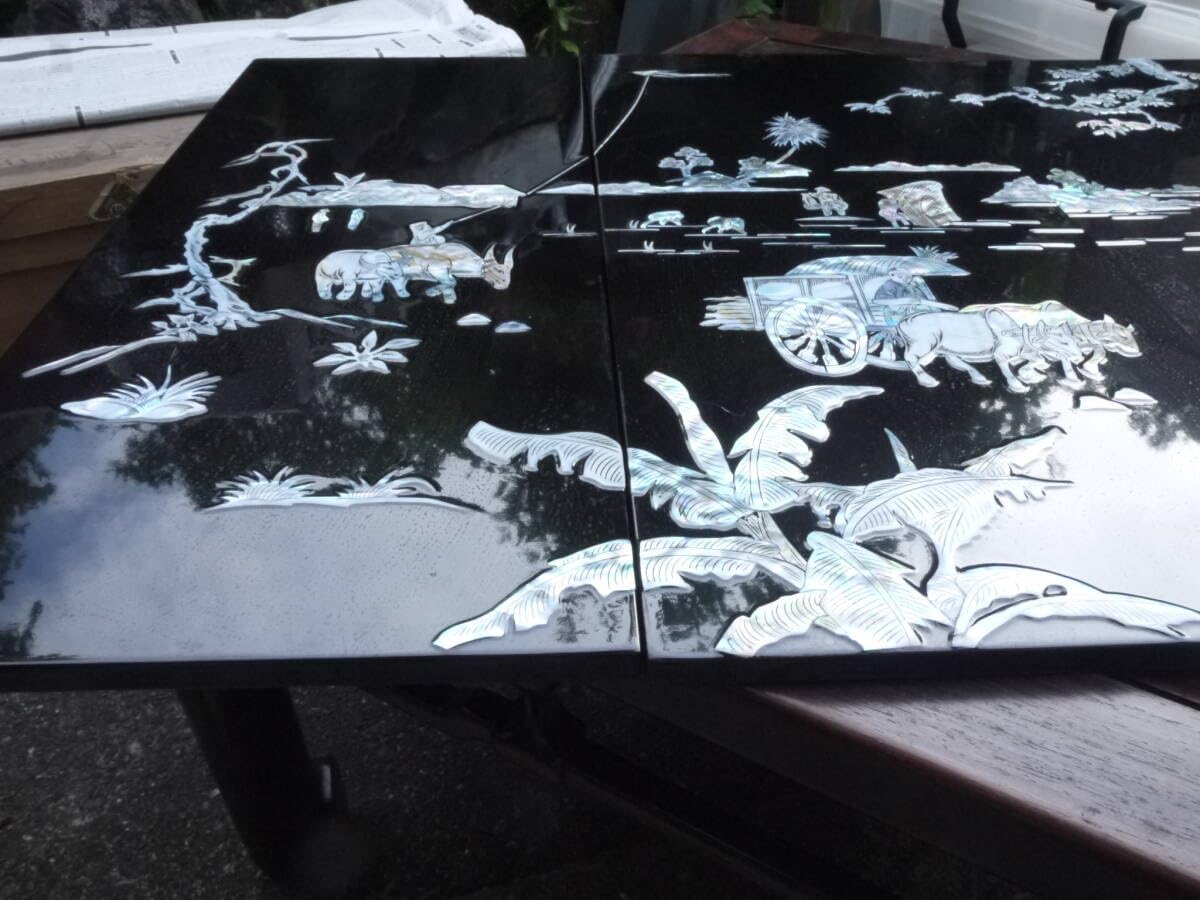 Amazon.co.jp: 【4Jun16】螺鈿細工壁掛け壁飾りインテリアブラック