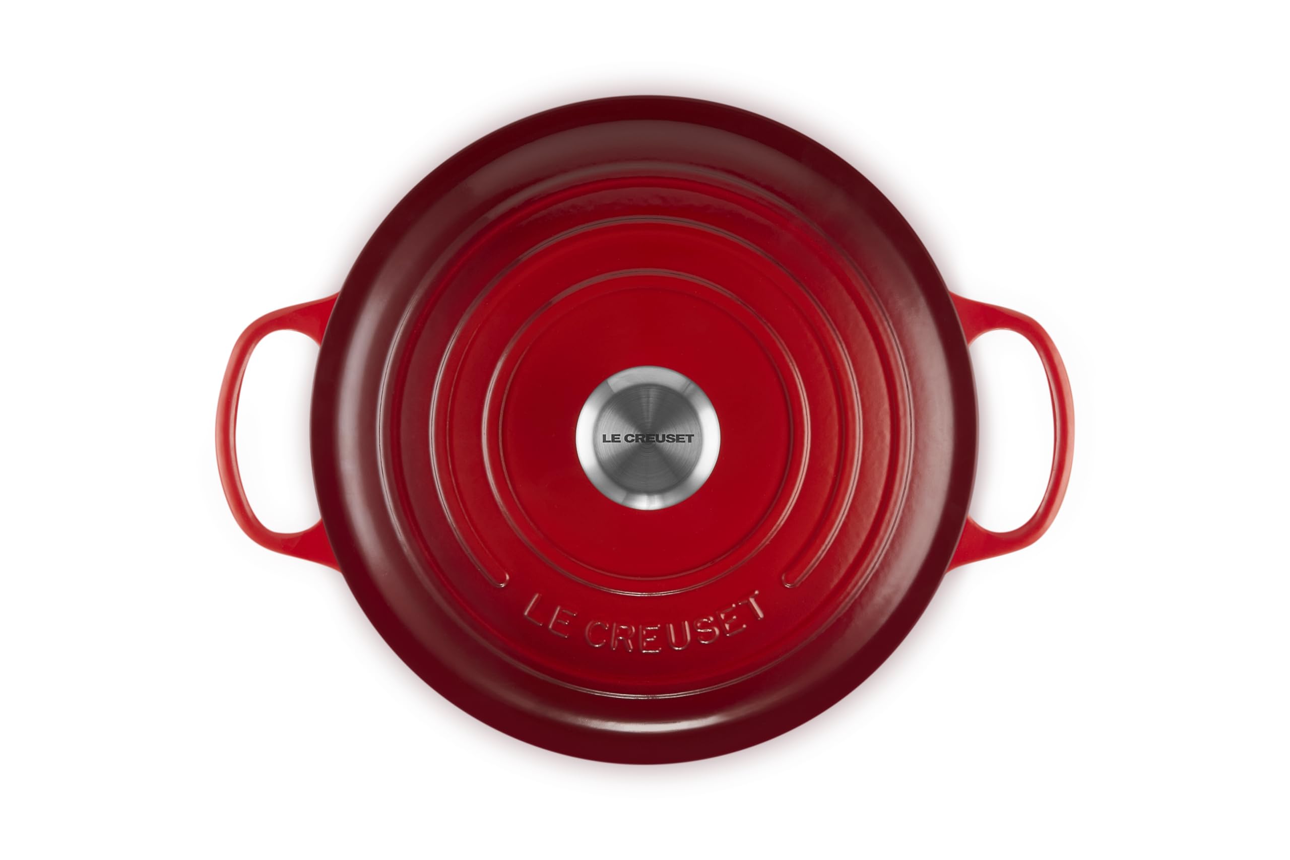 Le Creuset Evolution Cocotte Profonda Rotonda in Ghisa Vetrificata con Coperchio, 26 cm, 6.3 L, Ciliegia, 21195260602430