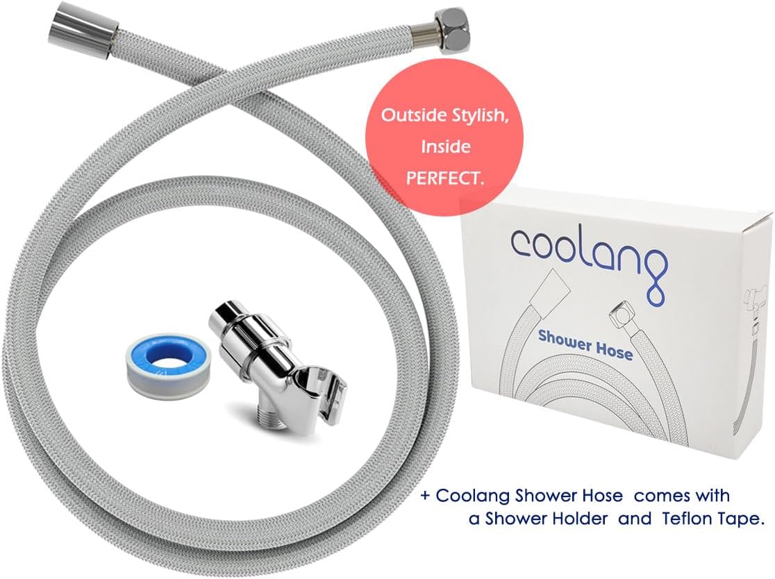 Eco Flex series 1 Shower Hose: A 59 inch Long, Non-Metal, and PVC-Free Hose. Experience its Lightweight design and Extraordinary Flexibility