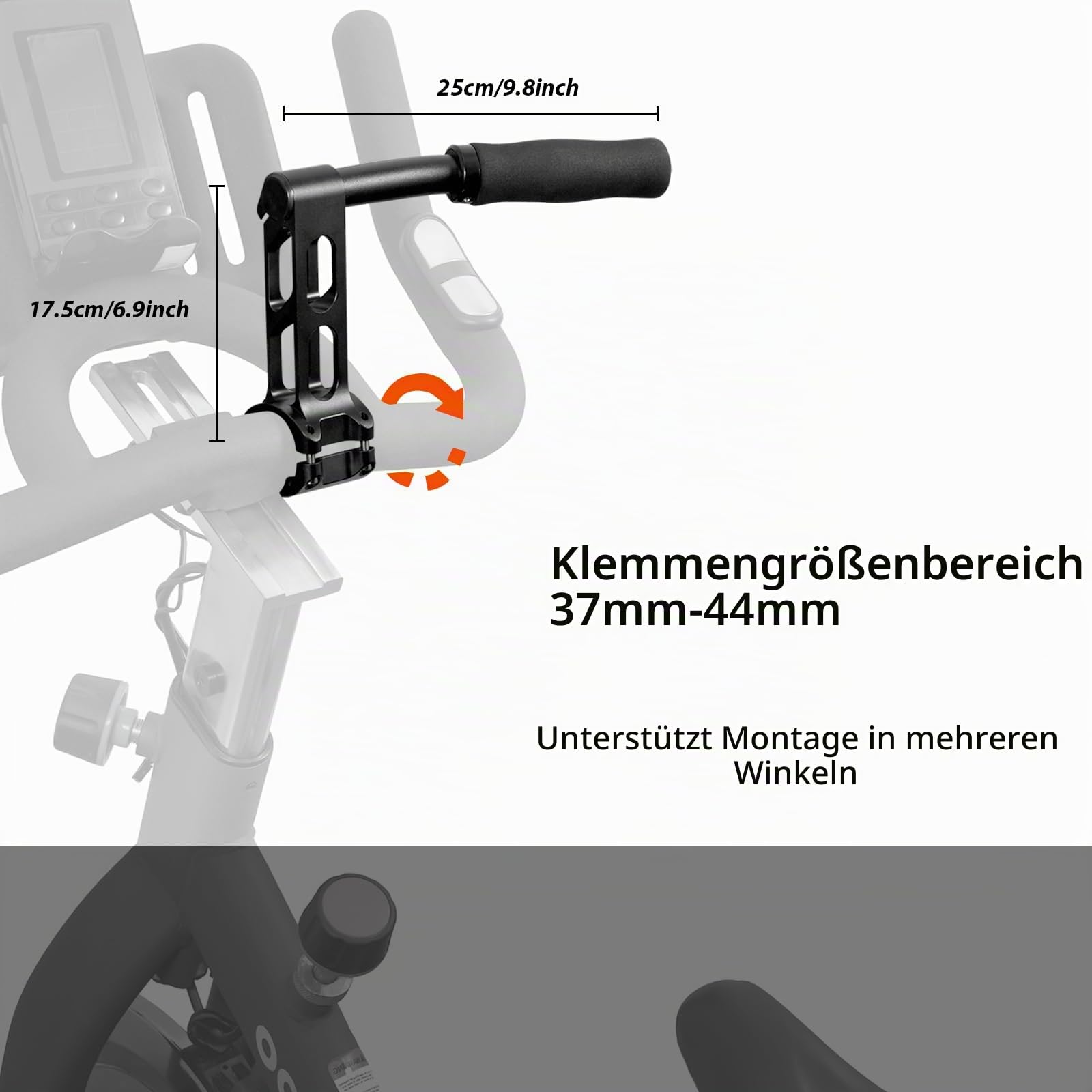 1 Paar Lenkerverlängerung, für Lenkerverlängerungen für Indoor-Übungen, neue Lenkerverlängerungen für Peloton, kompatible Fahrräder, Schwarz
