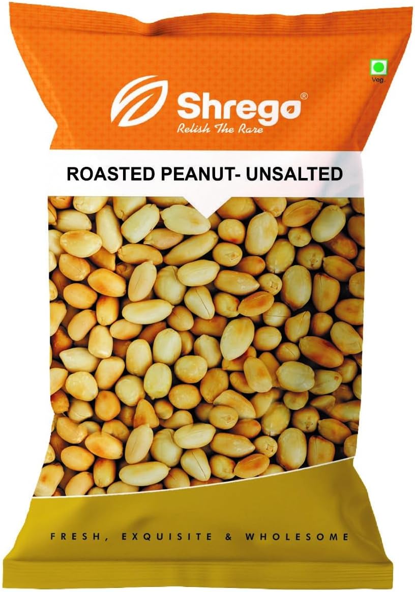 - Roasted Unsalted Peanuts, Vacuum Packed 1Kg [HoReCa Value Pack | Grade A Peanuts | Roasted NOT Fried | Rich in Protein & Fibre | Groundnut | Healthy Snack | Singdana | Skin Removed | Fresh | No Artificial Flavour ] (UNSALTED, 1 KG)