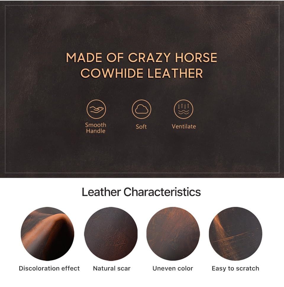 Image of 3 /12 Leather Pen Case Pack Handmade Drawer Style Detachable Magnetic Pen Case (3 BROWN)