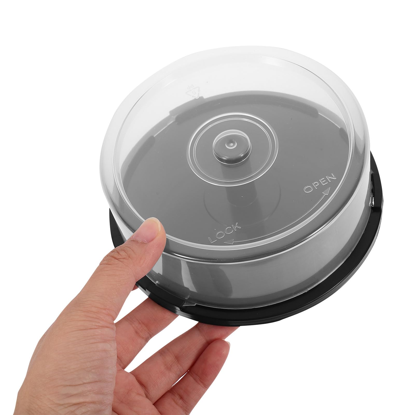 Holibanna Contenedor de Almacenamiento de Dvd de Plástico Negro para 25 Discos Cd, Diseño Ligero y Capacidad Grande para Organizar y Transportar en Casa