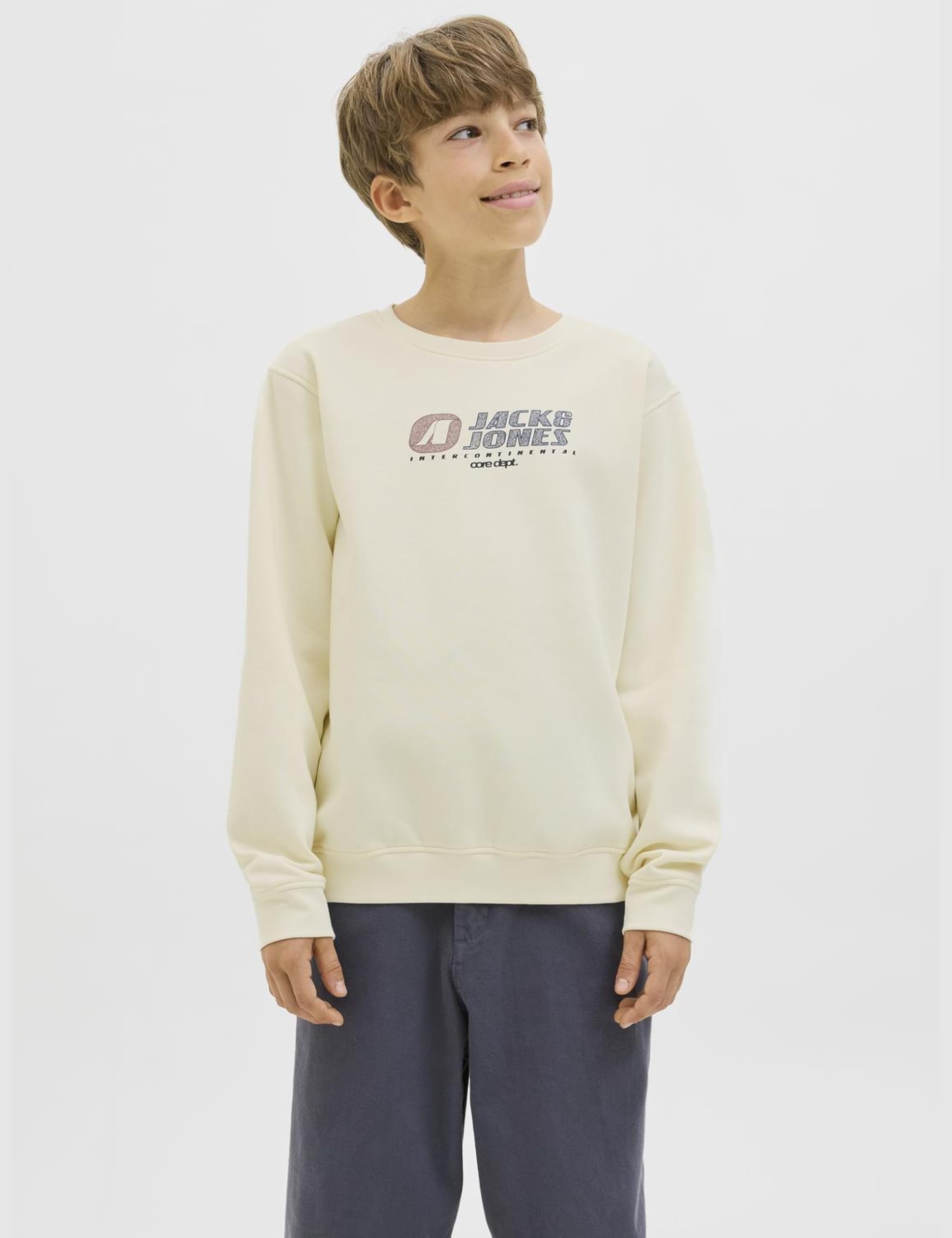 JACK & JONES Jcotier Print Sweat Crew Neck Sn Jnr Jcotier Print Sweat Crew Neck Sn Jnr Hombre (Pack de 1)